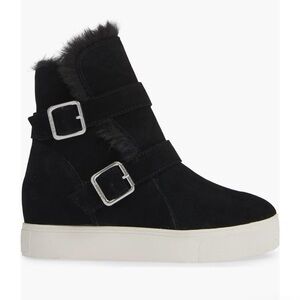 J Slides Wells Faux Fur Trim High Top Sneaker!